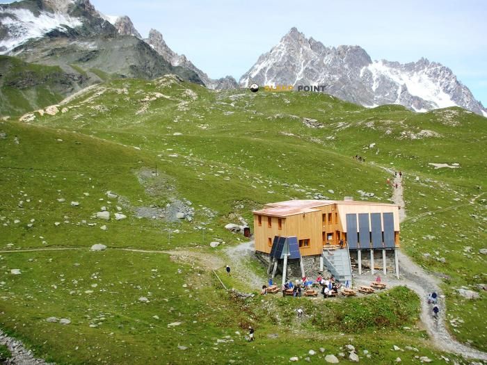 Refuge de montagne Refuge de Peclet-Polset dans refuge de péclet-polset, sentier du col de chavière, pralognan-la-vanoise, albertville, saboya, auvergne-rhône-alpes, francia metropolitana, 73710, francia